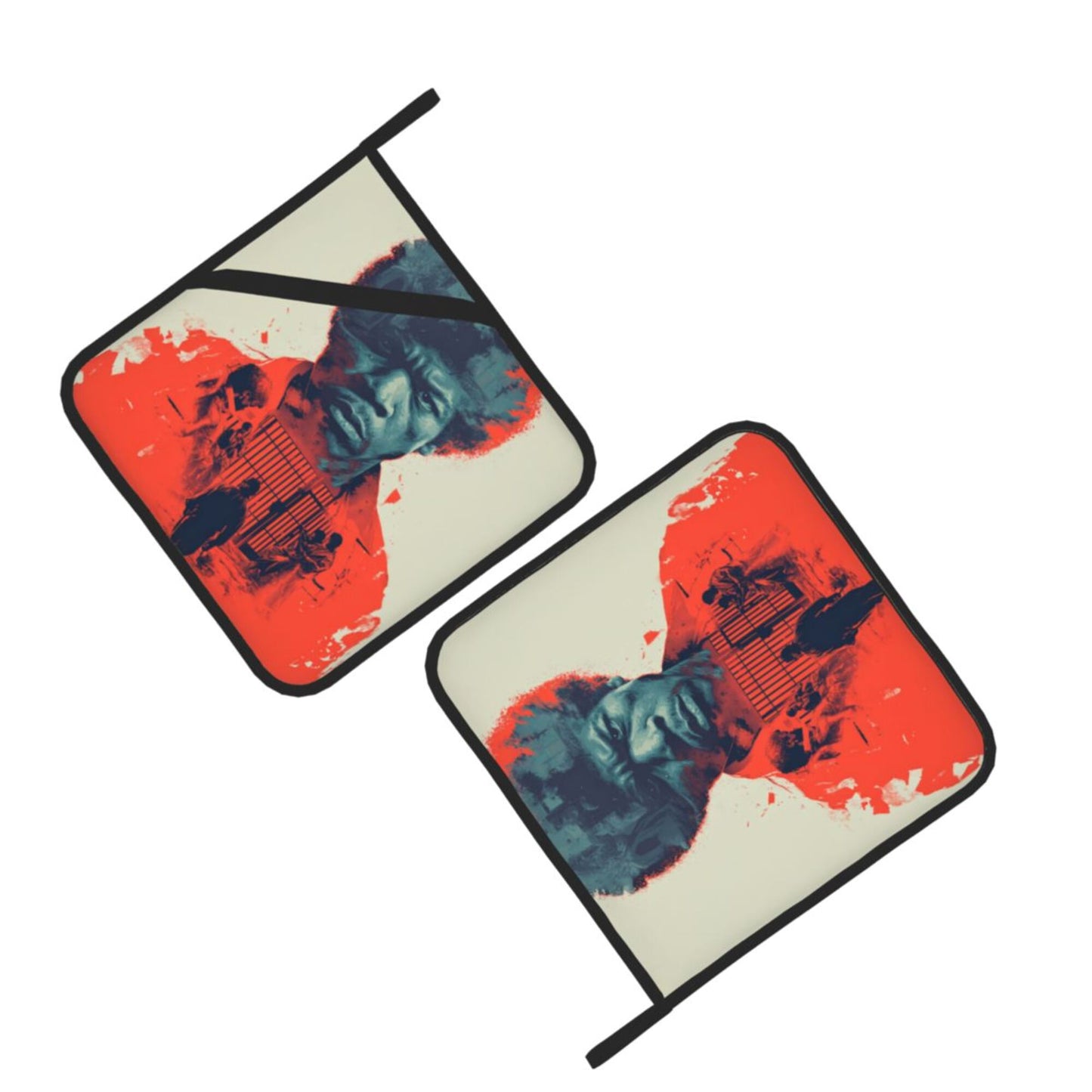 2 - Pack Square Heat - Resistant Pot Holders with Movie - Themed Art Pattern - Three - Layer Protection, Multi - Scenario Hanging Pot Pads