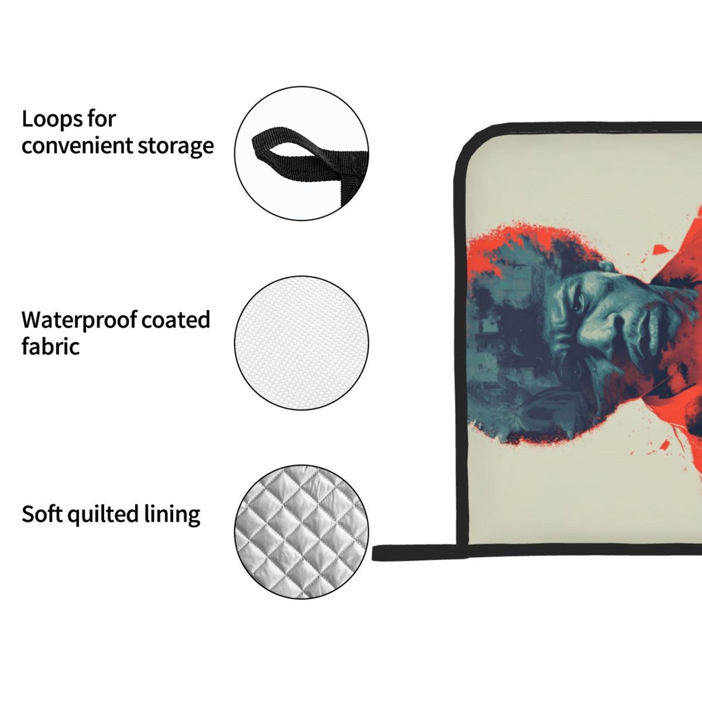 2 - Pack Square Heat - Resistant Pot Holders with Movie - Themed Art Pattern - Three - Layer Protection, Multi - Scenario Hanging Pot Pads