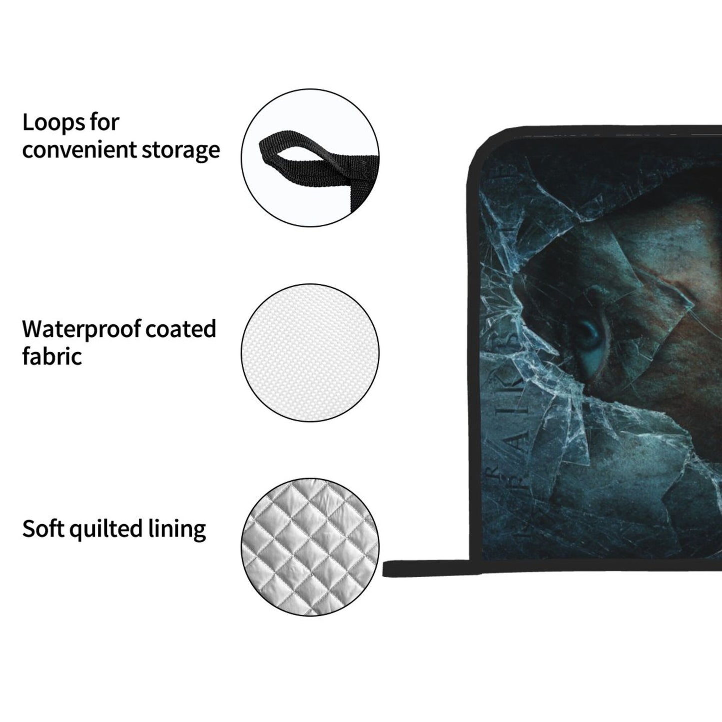 2 - Pack Square Heat - Resistant Pot Holders with Movie Character Broken Mirror Pattern - Three - Layer Protection, Multi - Scenario Hanging Pot Pads