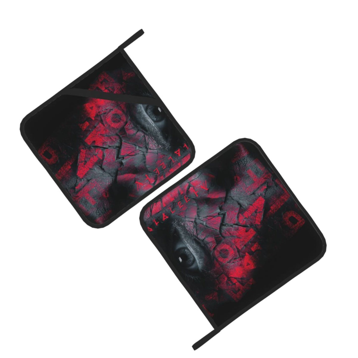 2 - Pack Square Heat - Resistant Pot Holders with Movie - Themed Broken Face Pattern - Three - Layer Protection, Multi - Scenario Hanging Pot Pads