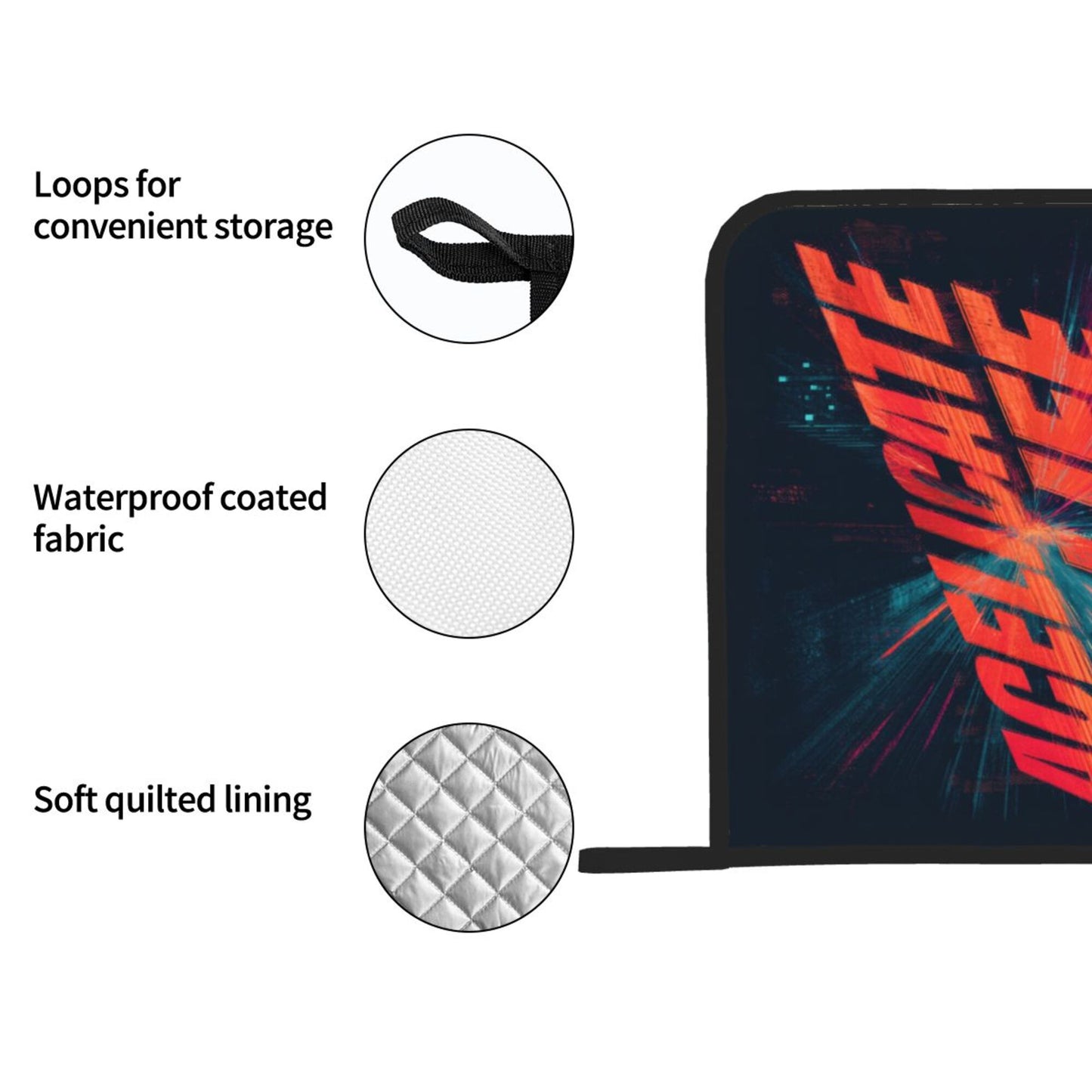 2 - Pack Square Heat - Resistant Pot Holders with Trendy “ACELICATE LIFE” Print - Three - Layer Protection, Multi - Scenario Hanging Pot Pads