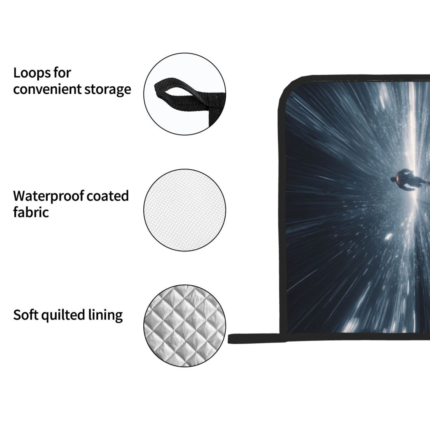 2 - Pack Square Heat - Resistant Pot Holders with Sci - Fi Running Theme - Three - Layer Protection, Multi - Scenario Hanging Pot Pads