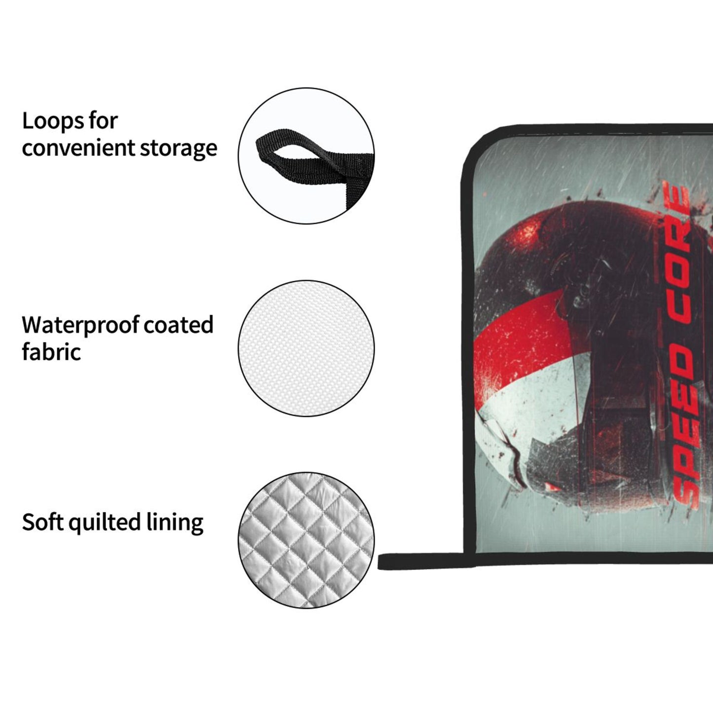 2 - Pack Square Heat - Resistant Pot Holders with SPEED CORE Theme - Three - Layer Protection, Multi - Scenario Hanging Pot Pads