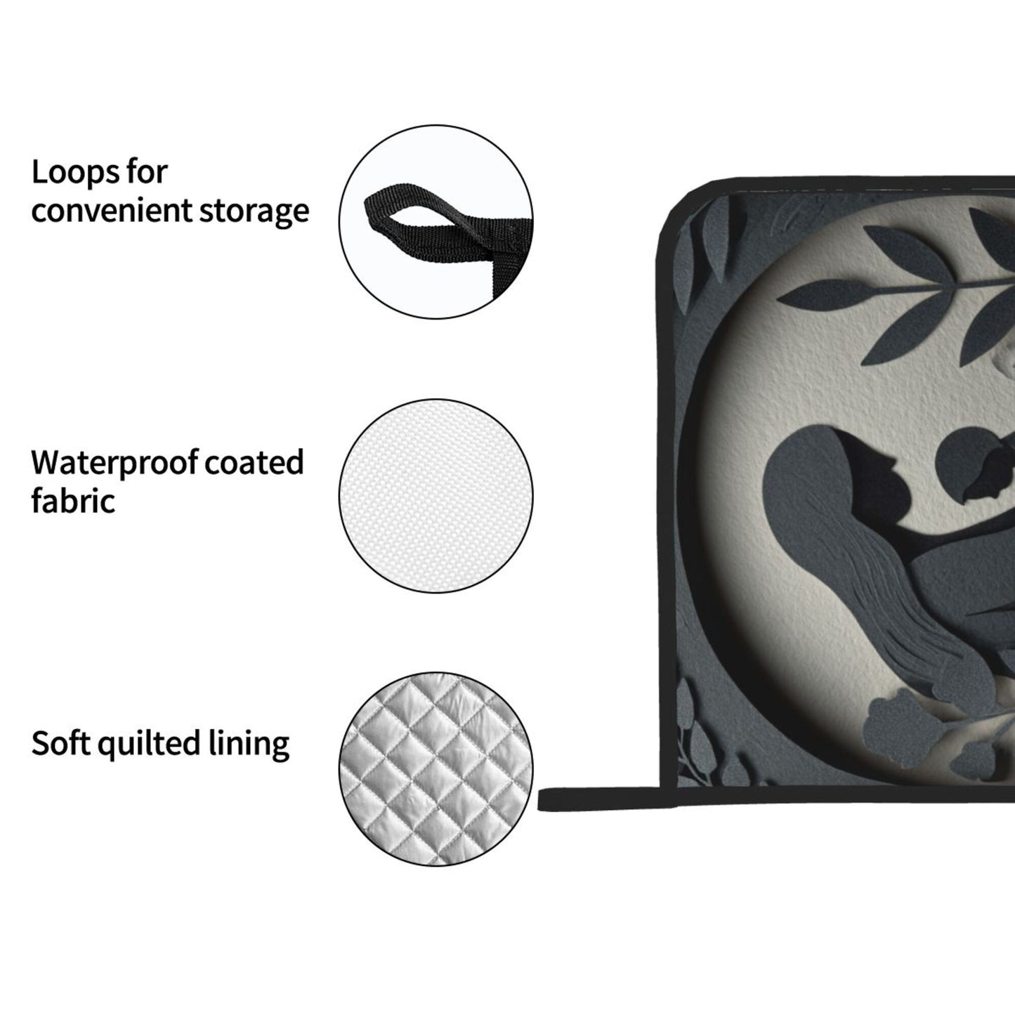 2 - Pack Square Heat - Resistant Pot Holders with Mother - Love Silhouette Pattern - Three - Layer Protection, Multi - Scenario Hanging Pot Pads