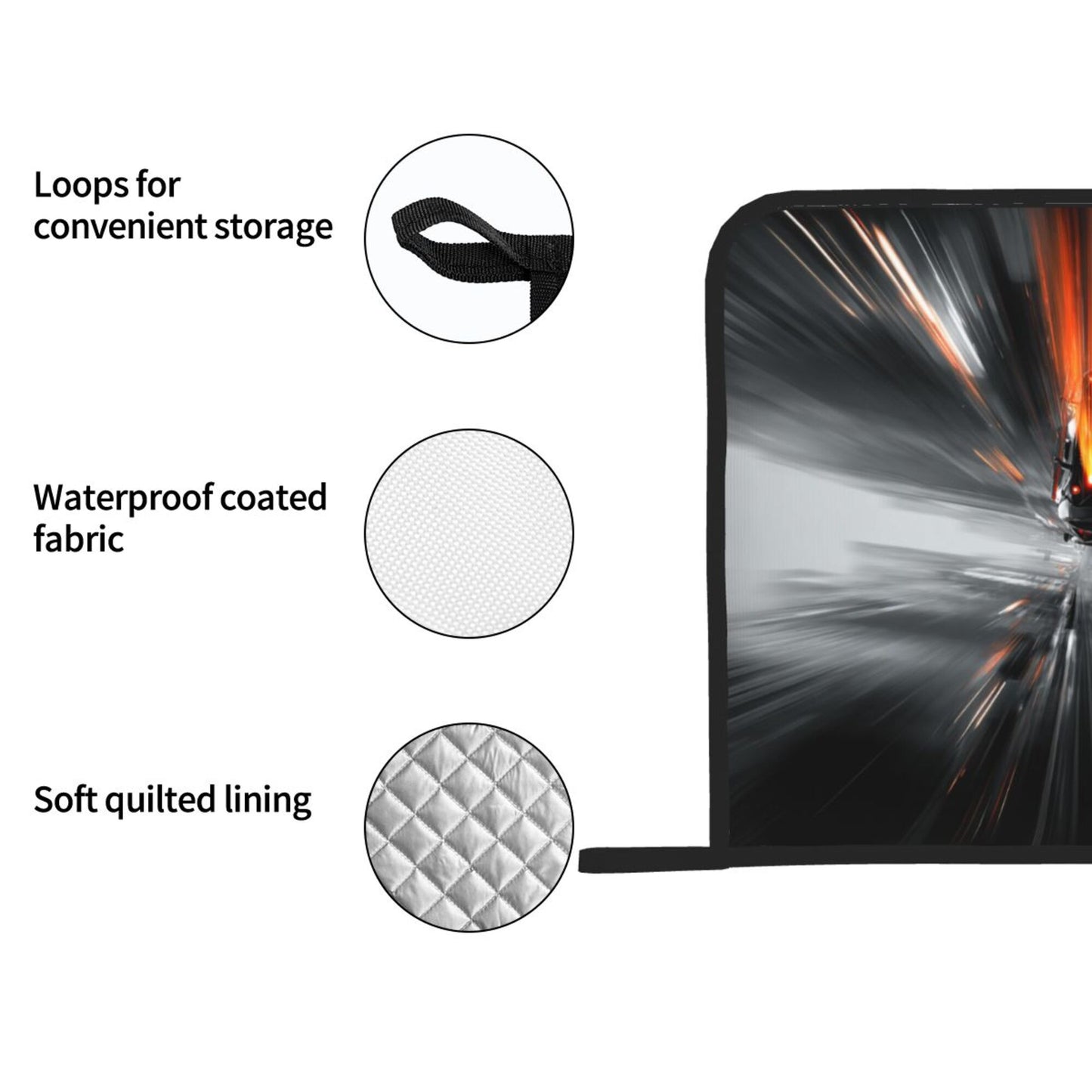 2 - Pack Square Heat - Resistant Pot Holders with Speed and Passion Theme - Three - Layer Protection, Multi - Scenario Hanging Pot Pads